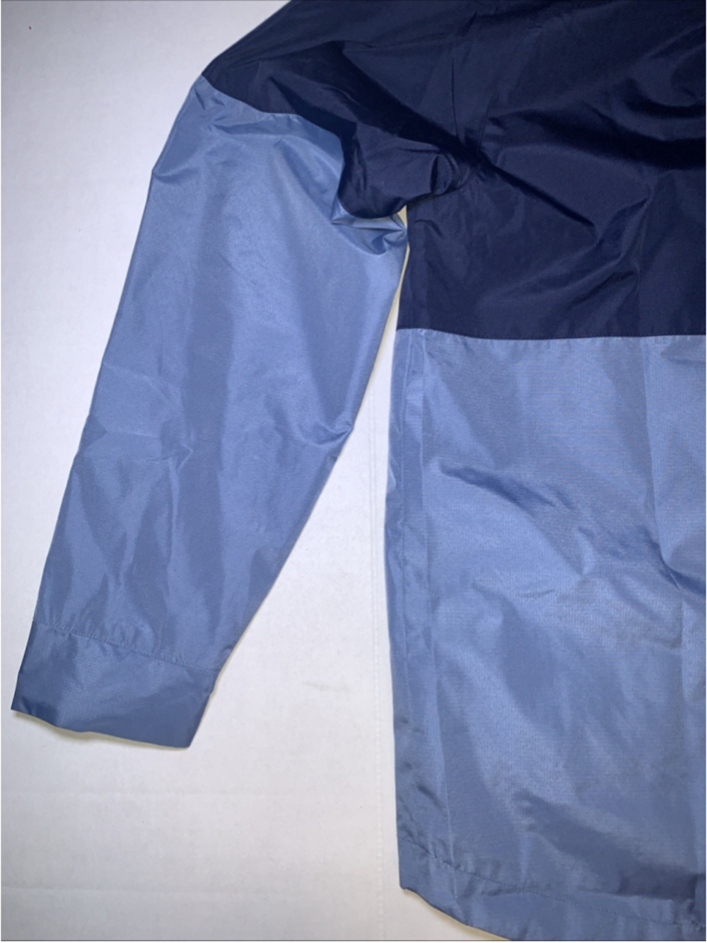 Eddie Bauer Kids Hooded Windbreaker Jacket Navy Blue, Green Inside Size L 14/16 - Picture 15 of 16